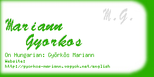 mariann gyorkos business card